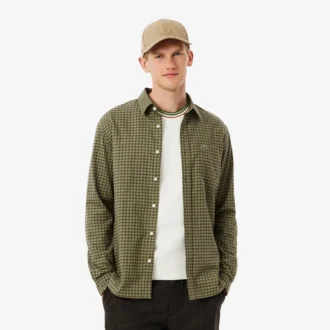 Camicia da uomo in flanella a quadri, vestibilità regolare