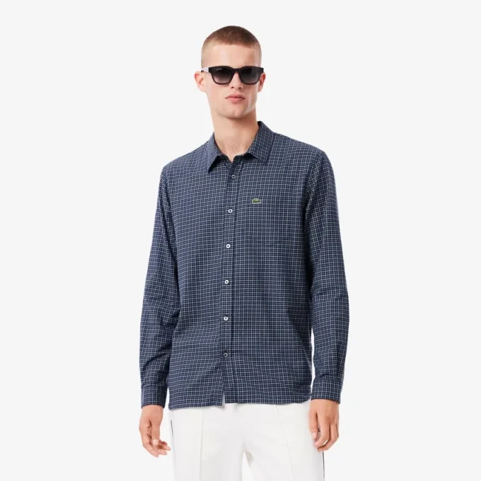 Camicia da uomo in flanella a quadri, vestibilità regolare Camicia da uomo in flanella a quadri, vestibilità regolare