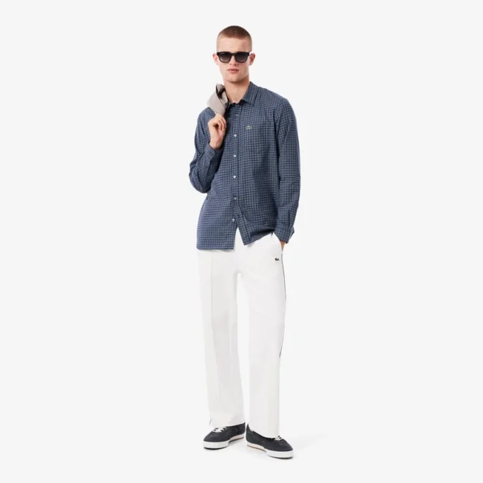 Camicia da uomo in flanella a quadri, vestibilità regolare Camicia da uomo in flanella a quadri, vestibilità regolare