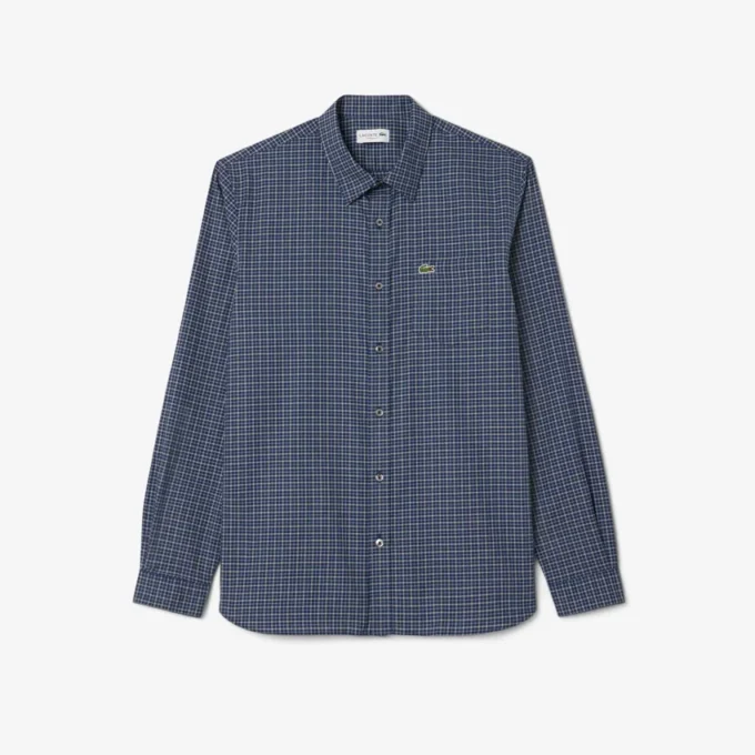 Camicia da uomo in flanella a quadri, vestibilità regolare Camicia da uomo in flanella a quadri, vestibilità regolare