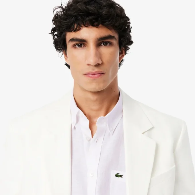 Camicia da uomo in lino a maniche corte Camicia da uomo in lino a maniche corte