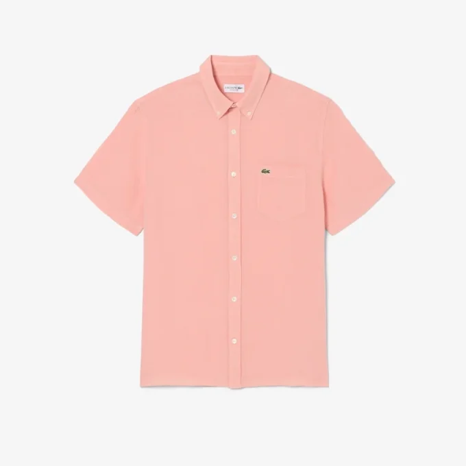 Camicia da uomo in lino a maniche corte Camicia da uomo in lino a maniche corte