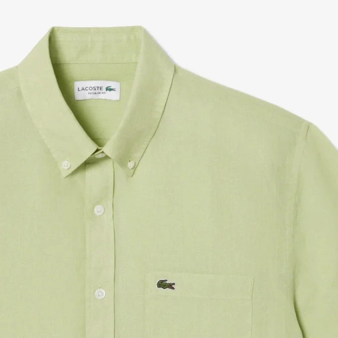 Camicia da uomo in lino a maniche corte Camicia da uomo in lino a maniche corte