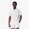 Camicia da uomo in lino a maniche corte, vestibilità regolare Camicia da uomo in lino a maniche corte, vestibilità regolare