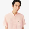 Camicia da uomo in lino a maniche corte, vestibilità regolare Camicia da uomo in lino a maniche corte, vestibilità regolare