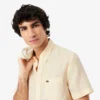 Camicia da uomo in lino a maniche corte, vestibilità regolare Camicia da uomo in lino a maniche corte, vestibilità regolare