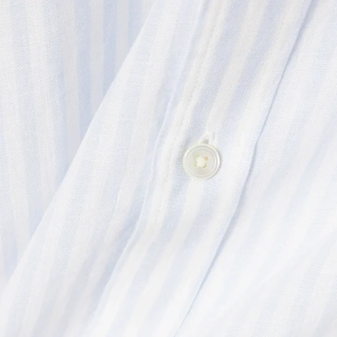 Camicia da uomo in lino a maniche corte, vestibilità regolare Camicia da uomo in lino a maniche corte, vestibilità regolare