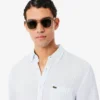 Camicia da uomo in lino a righe dal taglio regolare Camicia da uomo in lino a righe dal taglio regolare