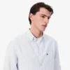 Camicia da uomo in lino a righe dal taglio regolare Camicia da uomo in lino a righe dal taglio regolare