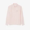 Camicia da uomo in lino a righe dal taglio regolare Camicia da uomo in lino a righe dal taglio regolare