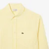 Camicia da uomo in lino a righe dal taglio regolare Camicia da uomo in lino a righe dal taglio regolare