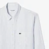 Camicia da uomo in lino a righe dal taglio regolare Camicia da uomo in lino a righe dal taglio regolare