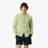 Camicia da uomo in lino dalla vestibilità regolare Camicia da uomo in lino dalla vestibilità regolare