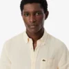 Camicia da uomo in lino dalla vestibilità regolare Camicia da uomo in lino dalla vestibilità regolare