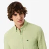 Camicia da uomo in lino dalla vestibilità regolare Camicia da uomo in lino dalla vestibilità regolare