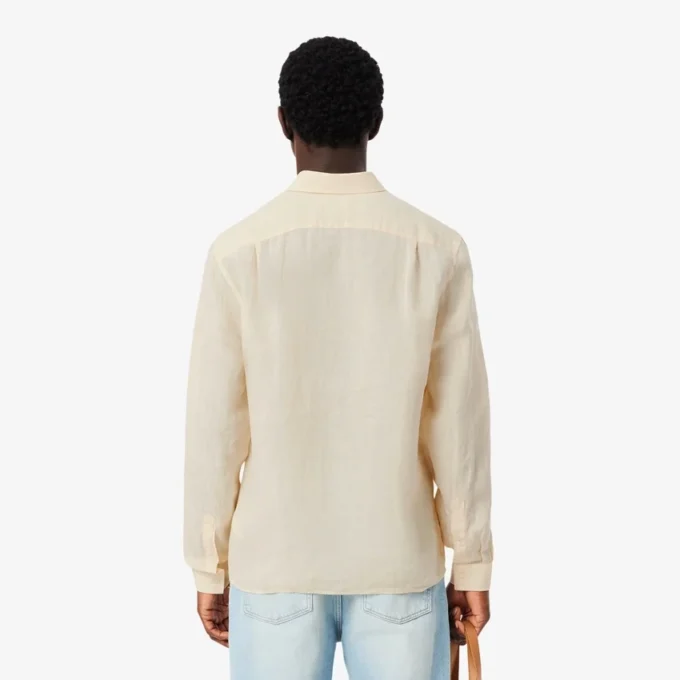 Camicia da uomo in lino dalla vestibilità regolare Camicia da uomo in lino dalla vestibilità regolare