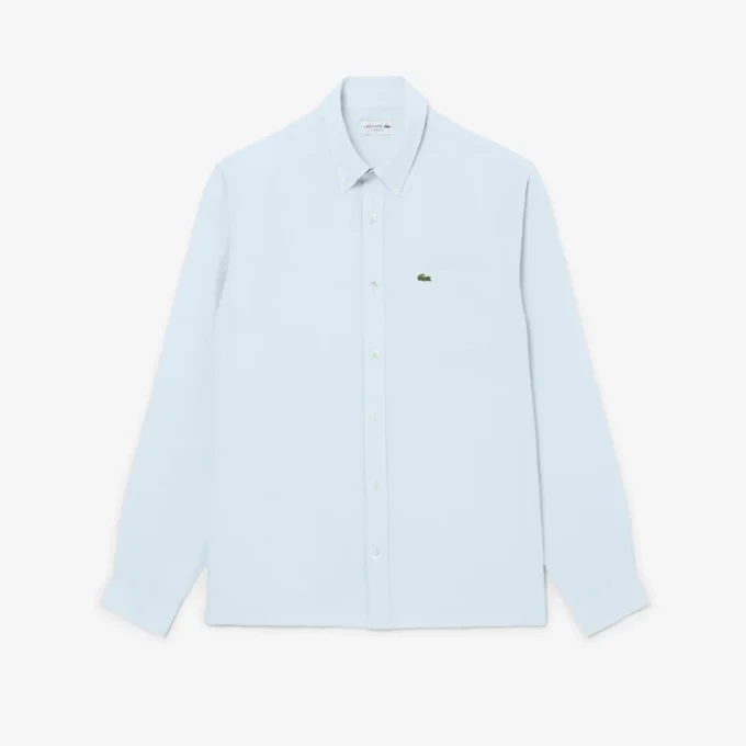 Camicia da uomo in lino dalla vestibilità regolare Camicia da uomo in lino dalla vestibilità regolare