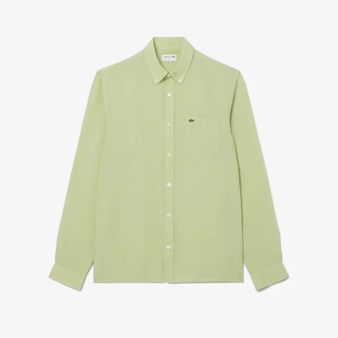 Camicia da uomo in lino dalla vestibilità regolare Camicia da uomo in lino dalla vestibilità regolare