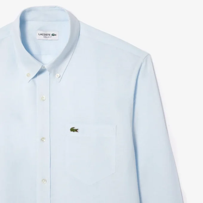 Camicia da uomo in lino dalla vestibilità regolare Camicia da uomo in lino dalla vestibilità regolare
