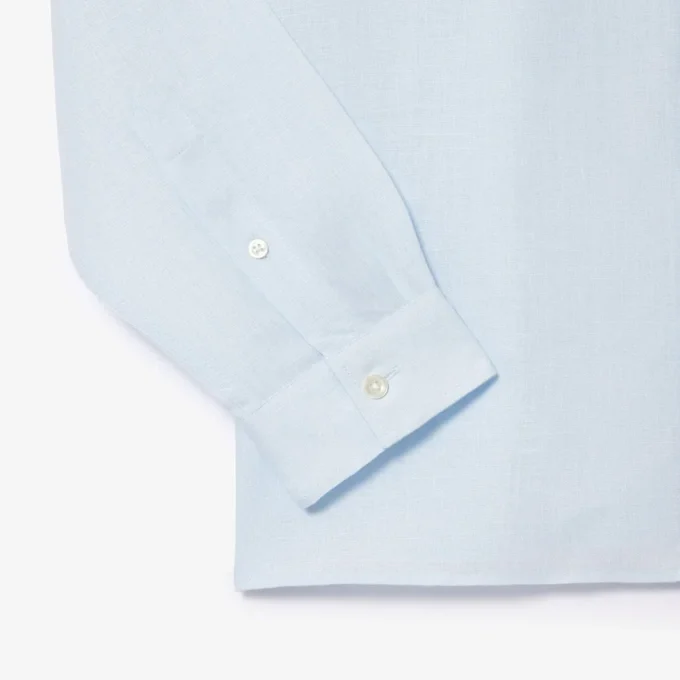 Camicia da uomo in lino dalla vestibilità regolare Camicia da uomo in lino dalla vestibilità regolare
