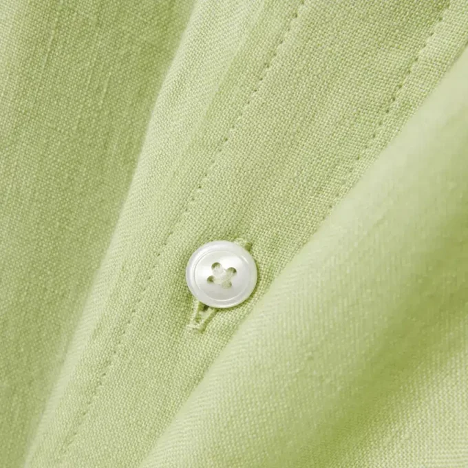 Camicia da uomo in lino dalla vestibilità regolare Camicia da uomo in lino dalla vestibilità regolare