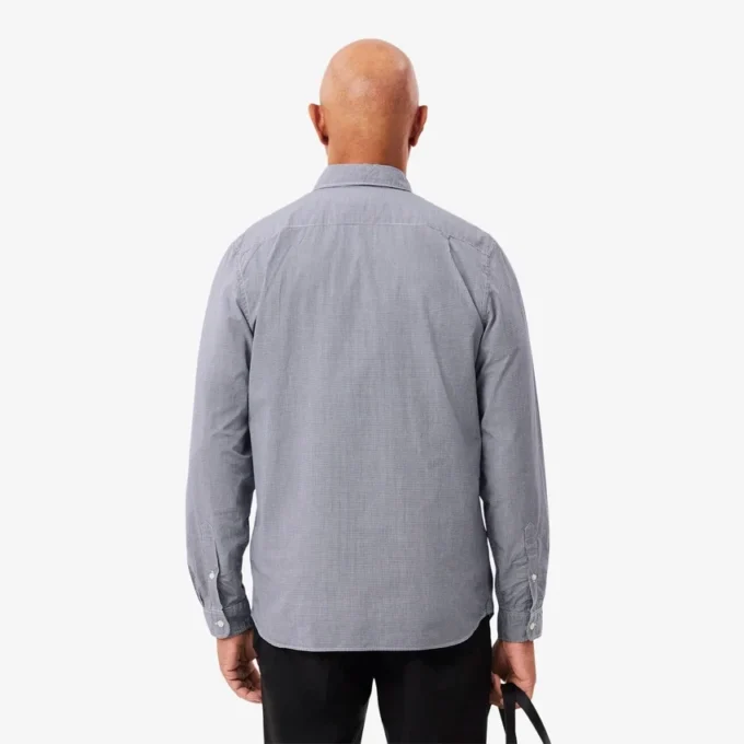 Camicia da uomo in popeline a quadretti, vestibilità regolare Camicia da uomo in popeline a quadretti, vestibilità regolare