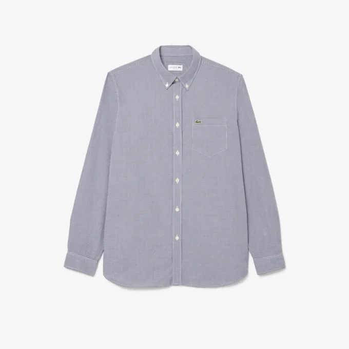 Camicia da uomo in popeline a quadretti, vestibilità regolare Camicia da uomo in popeline a quadretti, vestibilità regolare