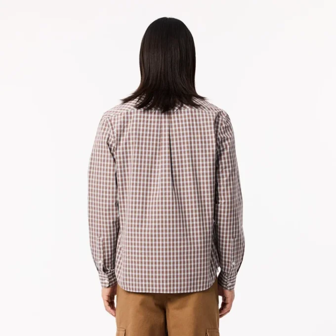 Camicia da uomo in popeline a quadri, vestibilità regolare Camicia da uomo in popeline a quadri, vestibilità regolare