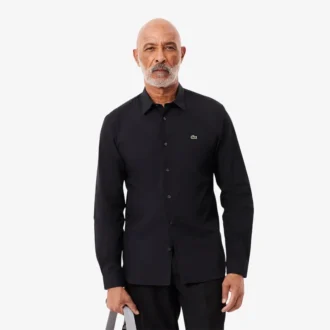 Camicia da uomo in popeline elasticizzato, vestibilità slim Camicia da uomo in popeline elasticizzato, vestibilità slim
