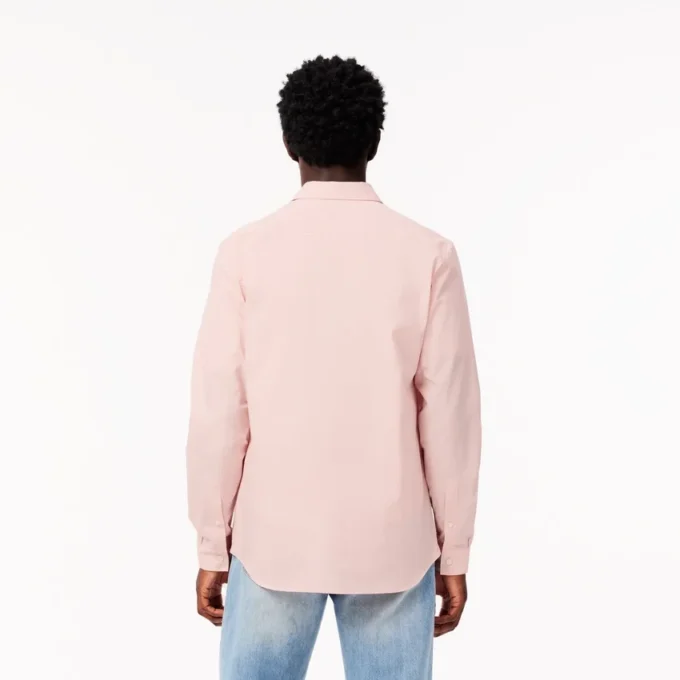 Camicia da uomo in popeline elasticizzato, vestibilità slim Camicia da uomo in popeline elasticizzato, vestibilità slim