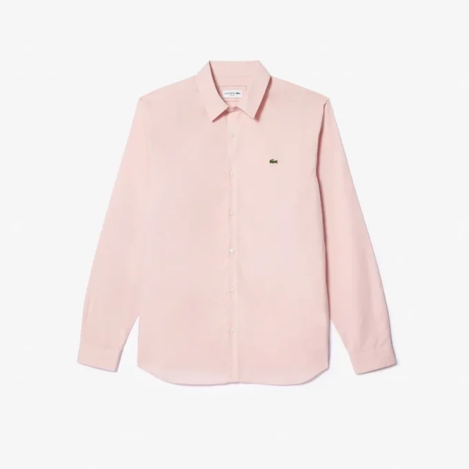 Camicia da uomo in popeline elasticizzato, vestibilità slim Camicia da uomo in popeline elasticizzato, vestibilità slim