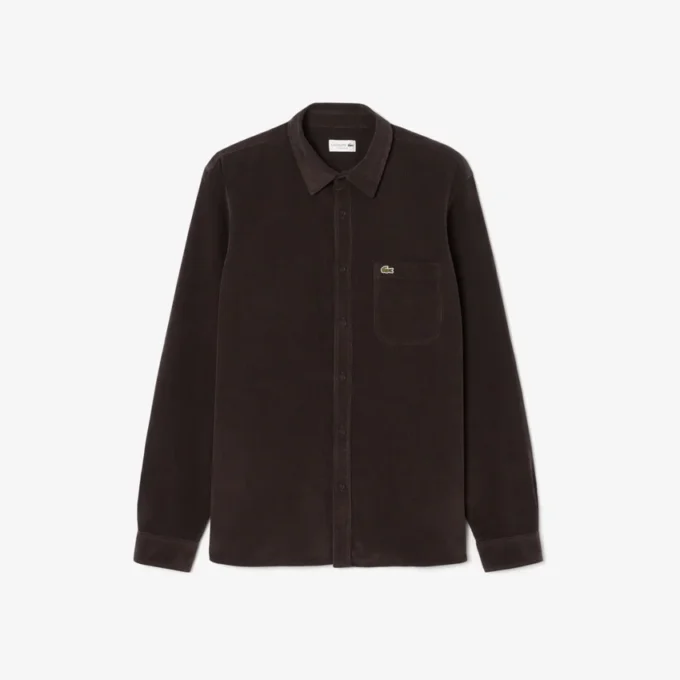 Camicia da uomo in velluto a coste, vestibilità regolare Camicia da uomo in velluto a coste, vestibilità regolare