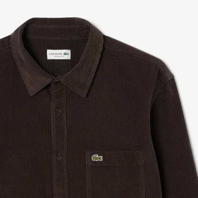 Camicia da uomo in velluto a coste, vestibilità regolare Camicia da uomo in velluto a coste, vestibilità regolare