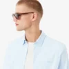 Camicia da uomo slim fit a righe in cotone elasticizzato con bottoni Camicia da uomo slim fit a righe in cotone elasticizzato con bottoni