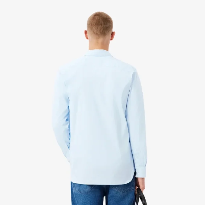 Camicia da uomo slim fit a righe in cotone elasticizzato con bottoni Camicia da uomo slim fit a righe in cotone elasticizzato con bottoni