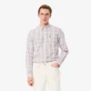 Camicia da uomo slim fit in tessuto elasticizzato a quadri Camicia da uomo slim fit in tessuto elasticizzato a quadri