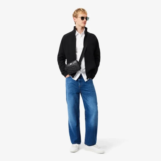 Camicia da uomo slim fit in tessuto elasticizzato con bottoni Camicia da uomo slim fit in tessuto elasticizzato con bottoni