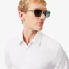 Camicia da uomo slim fit in tessuto elasticizzato con bottoni Camicia da uomo slim fit in tessuto elasticizzato con bottoni