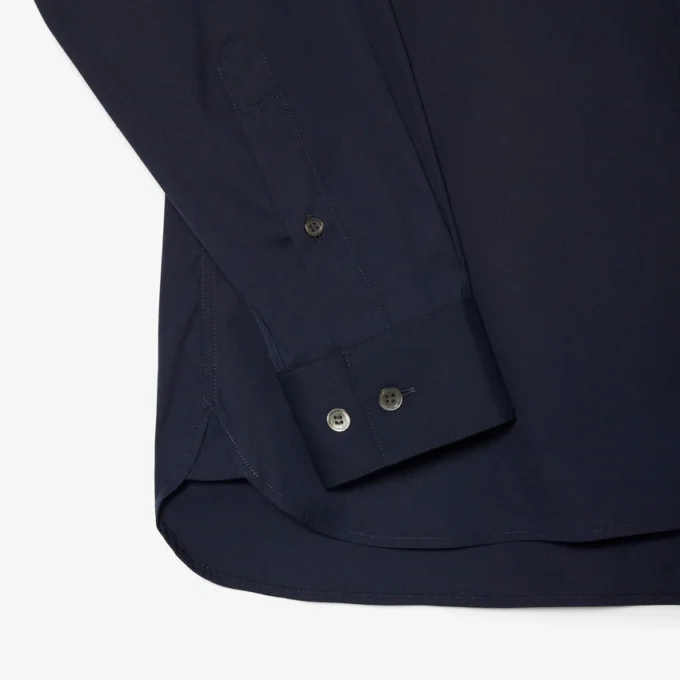 Camicia da uomo slim fit in tessuto elasticizzato con bottoni Camicia da uomo slim fit in tessuto elasticizzato con bottoni