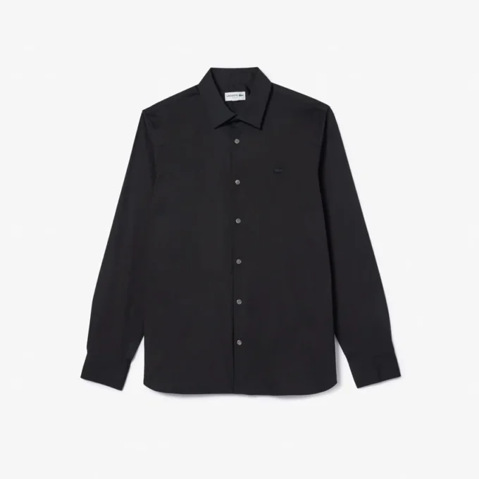 Camicia da uomo slim fit in tessuto elasticizzato con bottoni Camicia da uomo slim fit in tessuto elasticizzato con bottoni
