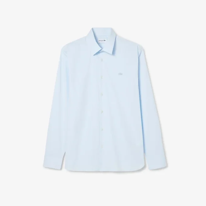 Camicia da uomo slim fit in tessuto elasticizzato con bottoni Camicia da uomo slim fit in tessuto elasticizzato con bottoni