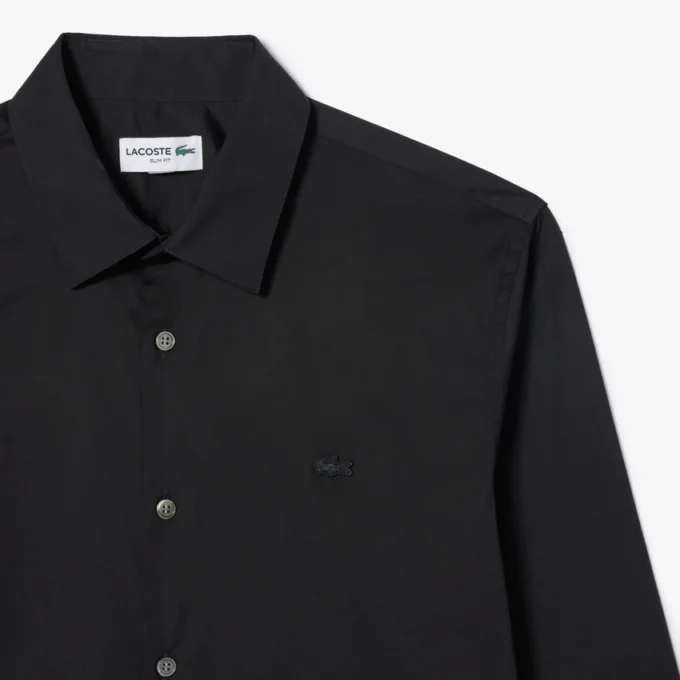 Camicia da uomo slim fit in tessuto elasticizzato con bottoni Camicia da uomo slim fit in tessuto elasticizzato con bottoni