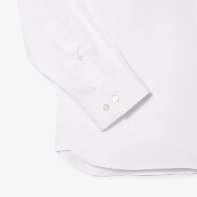 Camicia da uomo slim fit in tessuto elasticizzato con bottoni Camicia da uomo slim fit in tessuto elasticizzato con bottoni