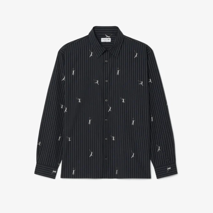 Camicia in cotone ricamata dalla vestibilità comoda Camicia in cotone ricamata dalla vestibilità comoda