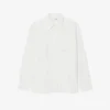 Camicia in cotone ricamata dalla vestibilità comoda Camicia in cotone ricamata dalla vestibilità comoda