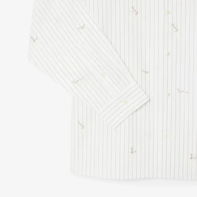 Camicia in cotone ricamata dalla vestibilità comoda Camicia in cotone ricamata dalla vestibilità comoda