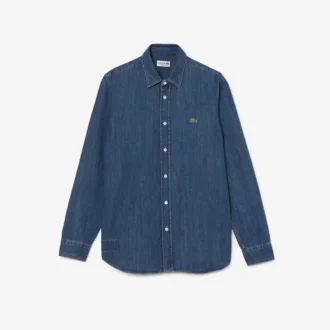 Camicia in denim da uomo, vestibilità regolare