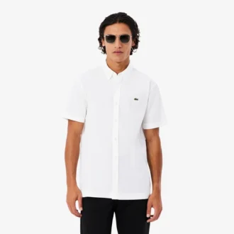 Camicia in popeline a maniche corte dalla vestibilità regolare
