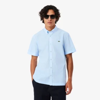 Camicia in popeline a maniche corte dalla vestibilità regolare