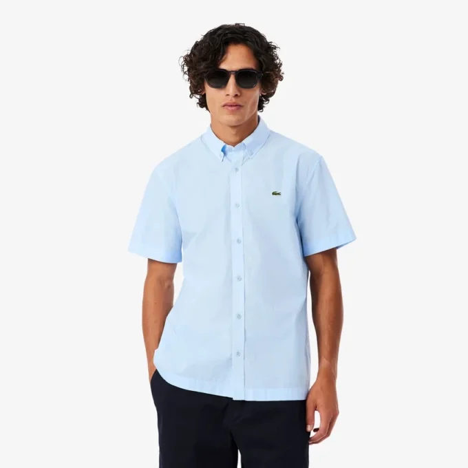 Camicia in popeline a maniche corte dalla vestibilità regolare Camicia in popeline a maniche corte dalla vestibilità regolare